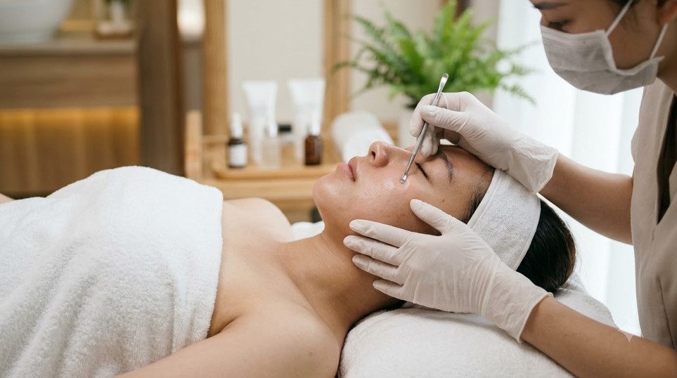 Chăm sóc da và lấy nhân mụn chuyên nghiệp tại spa thay cho cách lấy nhân mụn tại nhà