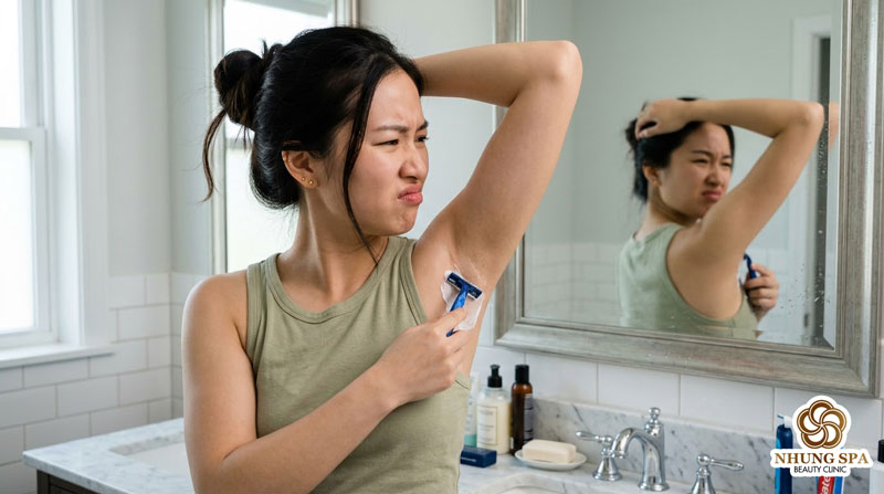 Cạo lông nách khiến lông mọc nhanh và cứng hơn