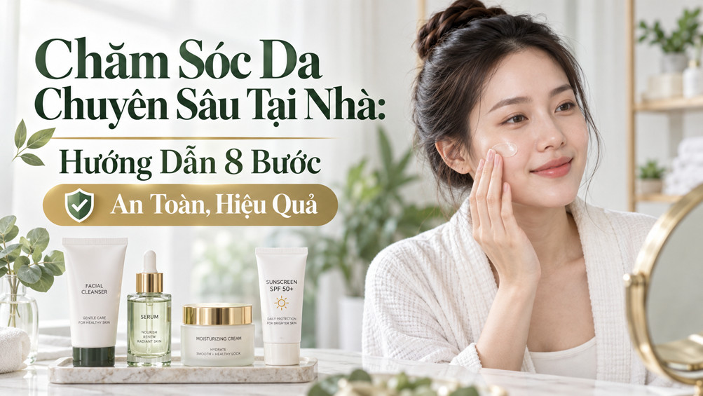 Chăm Sóc Da Chuyên Sâu Tại Nhà: Hướng Dẫn 8 Bước An Toàn, Hiệu Quả