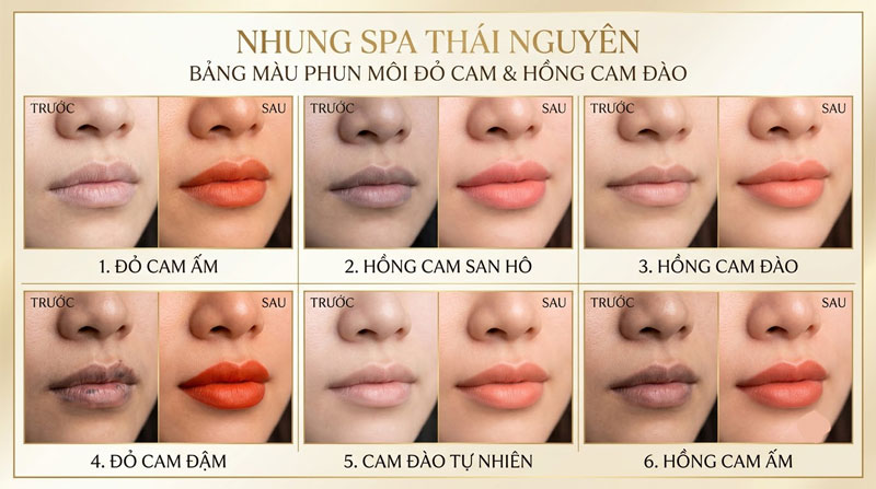 Phun môi màu đỏ cam: Bảng màu chuẩn & bí quyết chọn tone tôn da từ chuyên gia