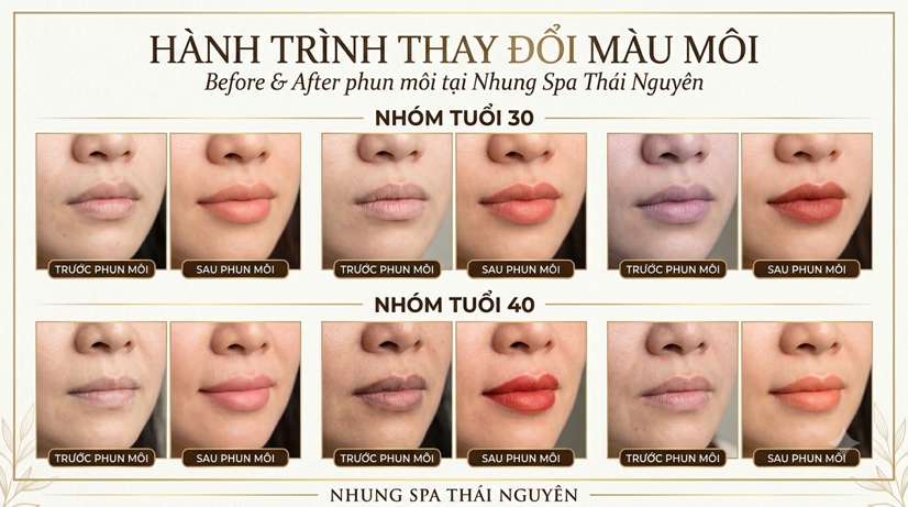 Màu môi phun nào đẹp? Bảng màu chuẩn theo tuổi và tông da từ chuyên gia thẩm mỹ