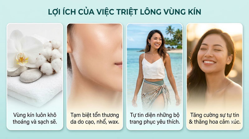 Lợi ích của triệt lông Bikini