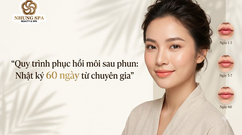 Quy trình phục hồi môi sau phun: Nhật ký 60 ngày từ chuyên gia