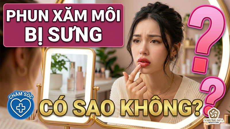 Phun Xăm Môi Bị Sưng Có Sao Không? Mẹo Giảm Sưng Nhanh & Môi Lên Màu Chuẩn Đẹp