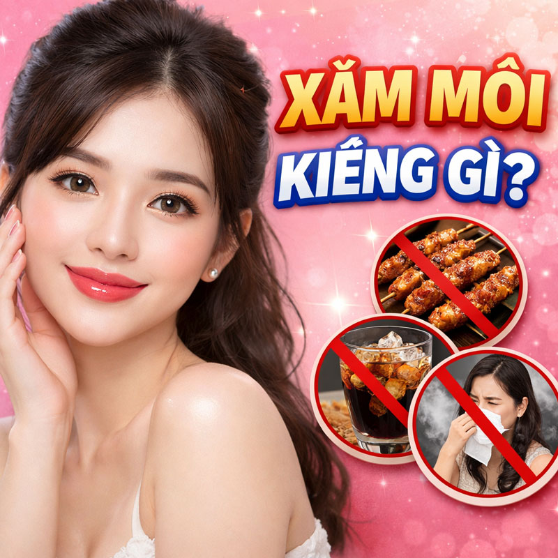 Xăm môi kiêng gì? Cẩm nang chăm sóc từ chuyên gia thẩm mỹ