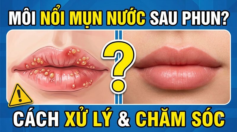 Phun Xăm Môi Bị Nổi Mụn Nước Có Sao Không? Có Để Lại Sẹo Không?